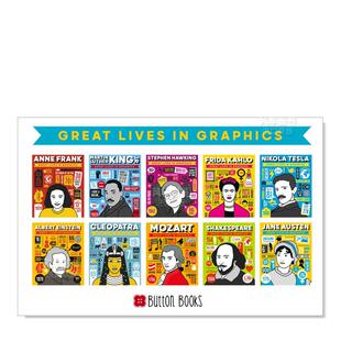 Great Button Books Hawking 现货 斯蒂芬·霍金 原版 Lives 进口书籍英文儿童绘本 Graphics 图书外版 Stephen