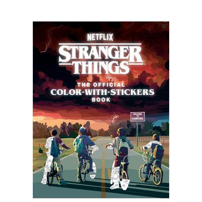 【预售】怪奇物语：官方带贴纸涂色书Stranger Things: The Official Color-with-Stickers Book 英文进口原版生活类图书Random H