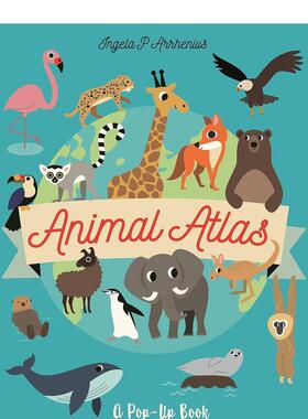 【现货】【立体翻翻书】动物大观Animal Atlas英文进口原版儿童图书3-6岁立体书Ingela P. Arrhenius