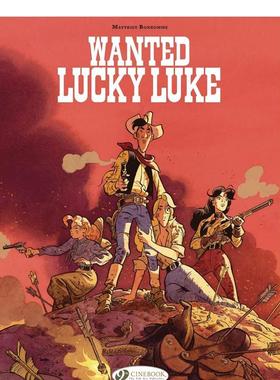 【现货】被通缉的幸运路克 Wanted Lucky Luke (Lucky Luke By Mathieu Bonhomme Book 2) 英文进口原版漫画Matthieu Bonhomme外文