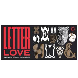 Letter 旧金山字体平面设计档案馆：40张明信片收藏 Love 英文进口原版 Archive 字体图案标志设计图书Letterform 预售