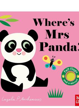 【预售】【毛毡翻翻书】熊猫女士在哪呢？【Felt Flaps】Where's Mrs Panda?英文进口原版儿童趣味图书Ingela P Arrhenius3-6岁