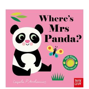 【预售】【毛毡翻翻书】熊猫女士在哪呢?【Felt Flaps】Where's Mrs Panda?英文进口原版儿童趣味图书Ingela P Arrhenius3-6岁