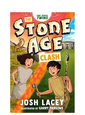 【预售】时空旅行双胞胎：石器时代的冲突Time Travel Twins: The Stone Age Clash英文进口原版儿童图书青少年读物Josh Lacey3-6