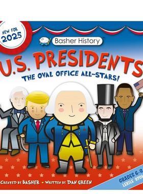 【现货】巴舍历史：美国总统 Basher History: US Presidents: Oval Office All-Stars英文进口原版儿童绘本图书Kingfisher US百科