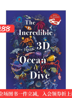 【预售】不可思议的海洋潜水 3D找找书 The Incredible 3D Ocean Dive 英文进口原版儿童趣味图书 附赠3D眼镜Peggy Nille, Peggy