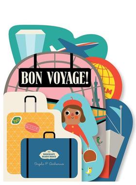 【预售】【纸板异形书】旅途愉快Bookscape Board Books: Bon Voyage!英文进口原版儿童趣味图书3-6岁Ingela P Arrhenius
