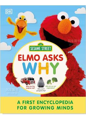 【现货】芝麻街Elmo与为什么：成长中的百科全书 Sesame Street Elmo Asks Why?: A First Encyclopedia for Growing Minds 英文