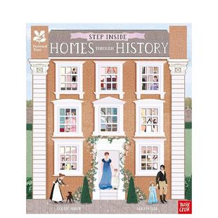 History英文进口原版 6岁Gol 家园National Inside Homes Step 英国国民信托：走进历史中 Trust 儿童绘本图书3 Through 预售