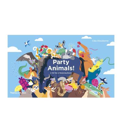 【现货】Party Animals!派对动物 互动式拉页绘本英文原版儿童童书 连页长折叠设计