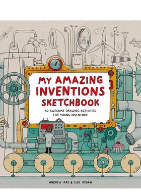 【现货】我的神奇发明手账：50个激发创意的绘画挑战 My Amazing Inventions Sketchbook 英文进口原版儿童艺术启蒙图书Lisa Regan