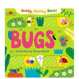 【预售】预备,稳住,冲!昆虫竞速赛 Ready, Steady, Race! Bugs英文进口原版儿童趣味图书Books Macmillan Children's