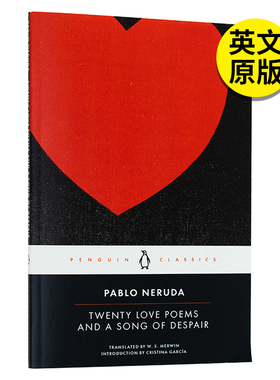 【现货】 Twenty Love Poems and a Song of Despair 聂鲁达诗歌 英文原版图书籍正版 英文版诗集总集诗选 二十首情诗与绝望的歌