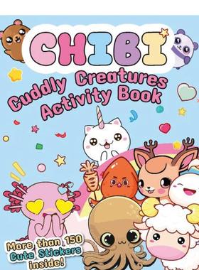 【预售】赤壁-超萌生物活动手册 Chibi - Cuddly Creatures Activity Book 英文进口原版儿童趣味图书White Star外文童书