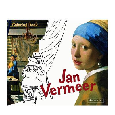 【预售】Colouring Book Vermeer，扬维梅尔：涂色书  英文原版进口艺术图书Andrea WeiBenbach
