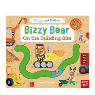 手指滑滑乐机关书 Find 预售 建筑工地 儿童趣味图书Benji 英文进口原版 Bizzy 小熊很忙 Follow And Bear Davies3 Build