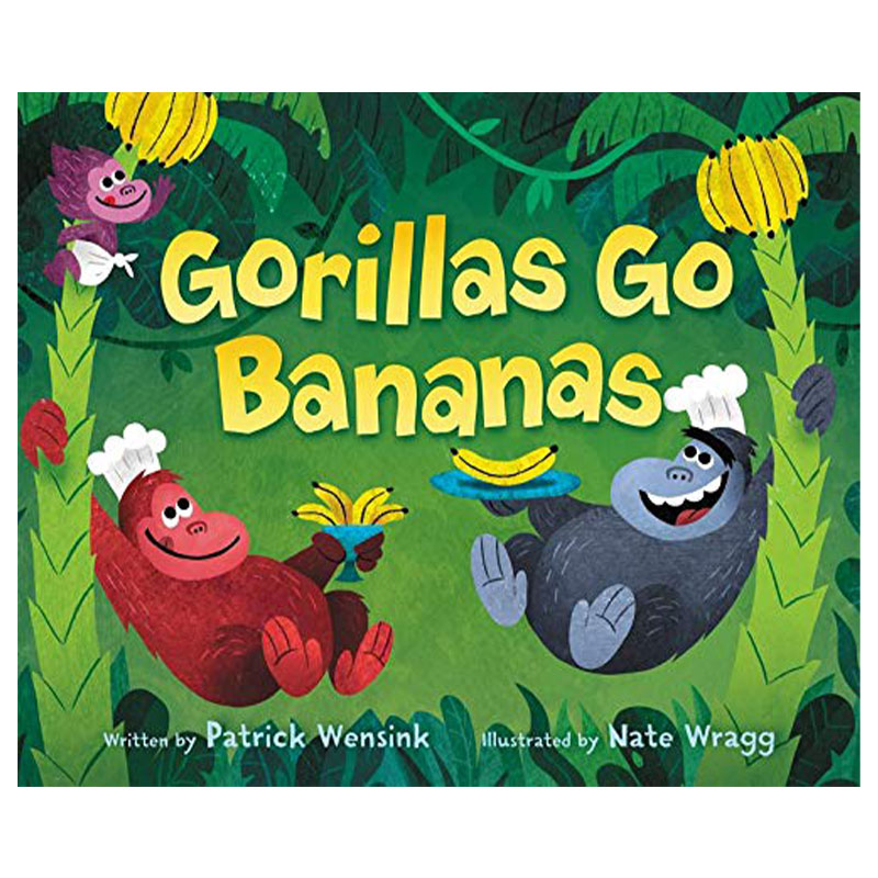 【现货】（售完下架）Gorillas Go Bananas，大猩猩发疯 英文原版图书 Wensink 儿童绘本-动物/生态/环保（绝版） 书籍/杂志/报纸 艺术类原版书 原图主图