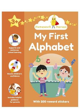 【预售】作业小能手：字母启蒙（含200枚奖励贴纸） 【Homework Heroes】My First Alphabet英文进口原版儿童启蒙图书Paul Virr