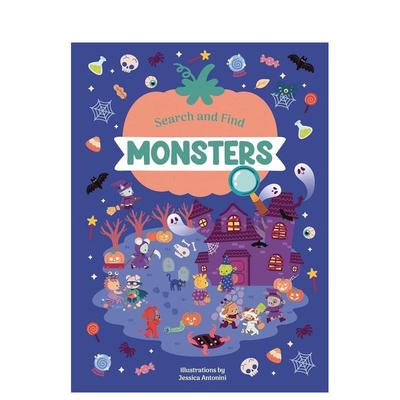 【现货】搜寻怪物 Search and Find Monsters 英文进口原版儿童趣味图书Jessica Antonini外文正版