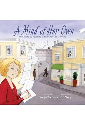 【现货】她的意志 推理女王阿加莎·克里斯蒂传记 Mind of Her Own 英文进口原版儿童绘本 Robyn McGrath