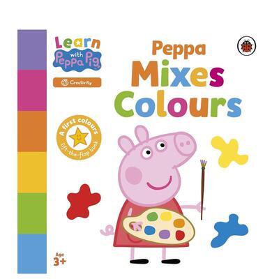 【预售】和小猪佩奇一起学：佩奇调色实验 【Learn with Peppa】Peppa Mixes Colours英文进口原版儿童绘本图书Peppa Pig