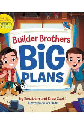 【现货】Builder Brothers: Big Plans，建设者兄弟:大计划 英文原版图书籍进口正版 Scott 儿童绘本-人际关系