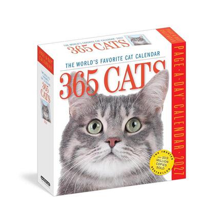 【预售】365页猫 一天一页 2027年日历 365 Cats Page-A-Day? Calendar 2027 英文进口原版日历文创周边Workman Calendars