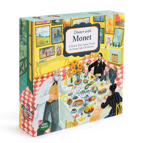 【现货】【Dinner Date】Dinner with Monet ，与莫奈共进晚餐:1000块拼图 英文原版图书籍进口正版 T&H Iratxe López de Munáin