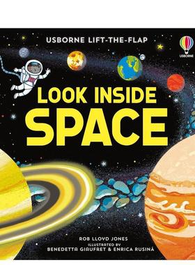 【预售】【翻翻书】太空Space【Look Inside】英文进口原版儿童趣味图书6-9岁Rob Lloyd Jones
