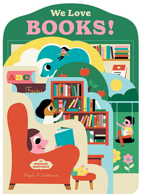 【现货】Bookscape Board Books: We Love Books! ，【异形纸板书】书本： 英文原版图书籍进口正版 Ingela P.Arrhenius 儿童趣味