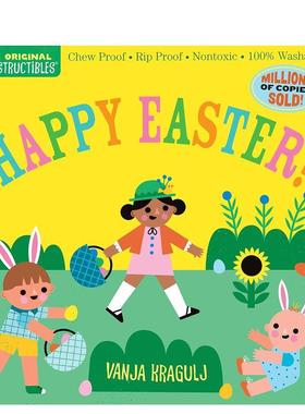 【预售】咬咬书：复活节快乐 Indestructibles: Happy Easter!英文进口原版儿童趣味图书Amy Pixton外文