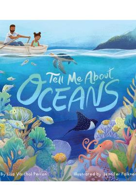 【预售】告诉我海洋 Tell Me About Oceans 进口原版英文儿童绘本6岁-9岁PERRON  LISA VARCHOL外文正版图书