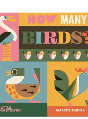 【现货】多少只鸟？How Many Birds?英文进口原版儿童图书3-6岁自然拼读Marcos Farina