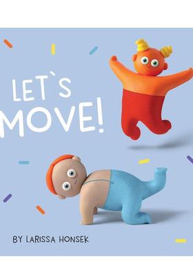 【现货】让我们动起来Let’s Move!英文进口原版儿童绘本图书3-6岁 自我认知/情绪管理Larissa Honsek