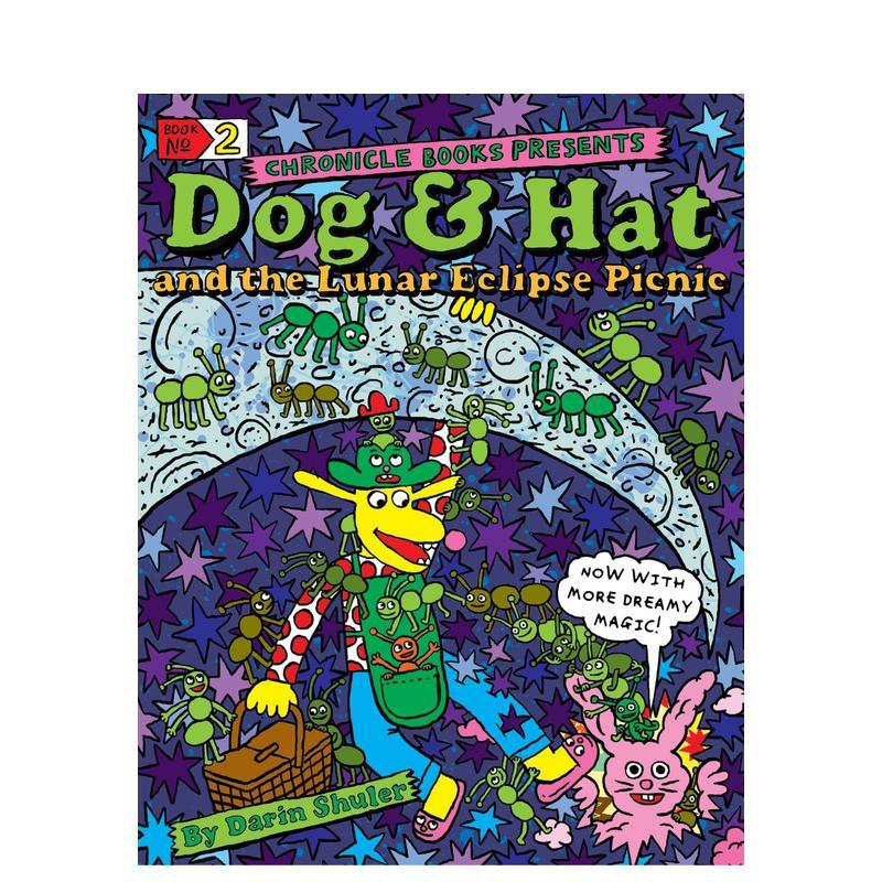 狗和帽子与月食野餐 Dog &