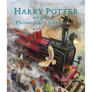 Potter Philosopher’s 现货 哈利·波特与魔法石：英文图书籍进口正版 Stone Edition Harry Illustrated the and