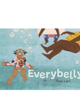 【现货】泳池边的肚皮游行 插画师Thao Lam林桃 Everybelly 英文进口原版儿童绘本6-9岁Thao Lam自我认知/情绪管理图书
