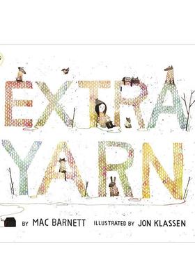 【预售】Extra yarn额外的纱线(2014美国凯迪克银牌奖) 英文进口原版儿童故事图书 Mac Barnett3-6岁