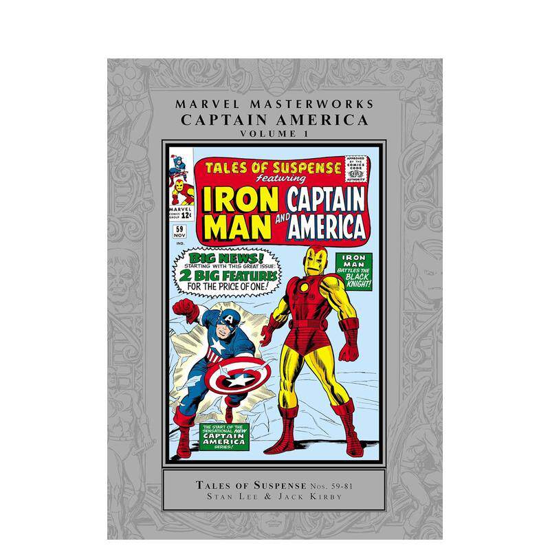 【预售】漫威杰作：美国队长 卷1（重制版） Marvel Masterworks: Captain America Vol. 1  英文进口原版漫画正版图书籍Jack Kir
