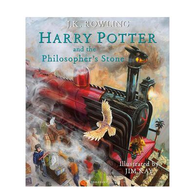 【现货】Harry Potter and the Philosopher’s Stone:Illustrated Edition 1，哈利·波特与魔法石：英文图书籍进口正版