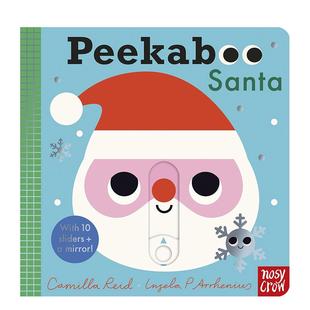 圣诞老人 6岁 Arrhenius3 Reid 预售 翻翻书 and Santa Peekaboo 英文进口原版 Ingela 儿童趣味图书Camilla