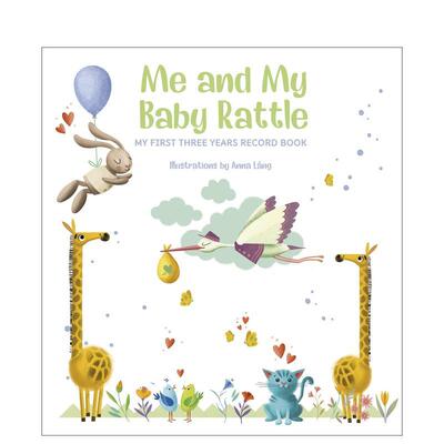【预售】我和我的摇铃：0-3岁成长记录册 Me and My Baby Rattle 英文进口原版儿童启蒙图书Anna Láng