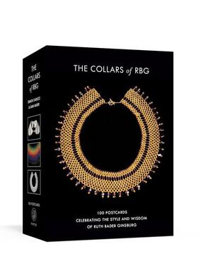 【预售】露丝·巴德·金斯伯格的项圈 明信片 Collars Of Rbg Postcards  The 英文原版明信片Bader  Sara