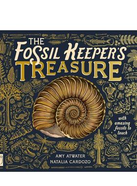 【预售】化石守护者的宝藏：可以触摸的神奇化石 The Fossil Keeper's Treasure 英文进口原版儿童百科绘本6-9岁Amy Atwater外文正