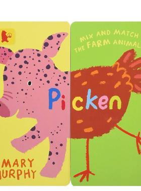 【现货】 Picken小猪配小鸡 儿童绘本适合0-3岁 英文进口原版趣味图书Mary Murphy外文正版