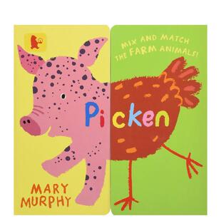 【现货】 Picken小猪配小鸡 儿童绘本适合0-3岁 英文进口原版趣味图书Mary Murphy外文正版