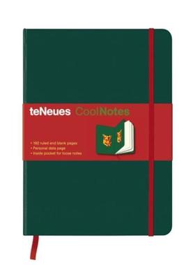 【现货】CoolNotes Medium 16 22cm Green Boar Yellow Red 中号笔记本 绿色 红黄色 英文进口原版文创 笔记本Notebook Teneues