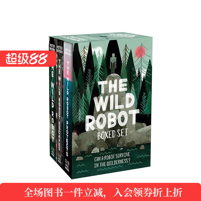 【预售】荒岛机器人套装 The Wild Robot Boxed Set 英文进口原版文学小说图书 Brown, Peter