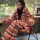 冬季 珊瑚绒家居服法兰绒加厚款 冬天大码 睡衣女秋冬款 加绒保暖套装