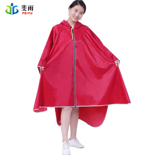 斗篷雨衣带拉链雨衣电动车